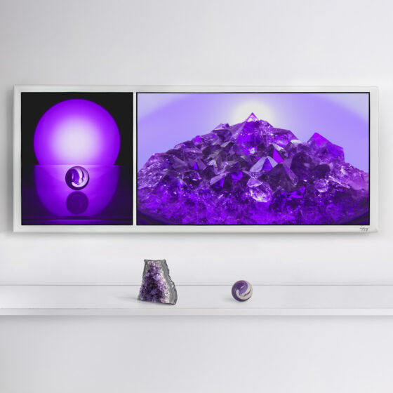 Munții de ametist ai planetei violet
